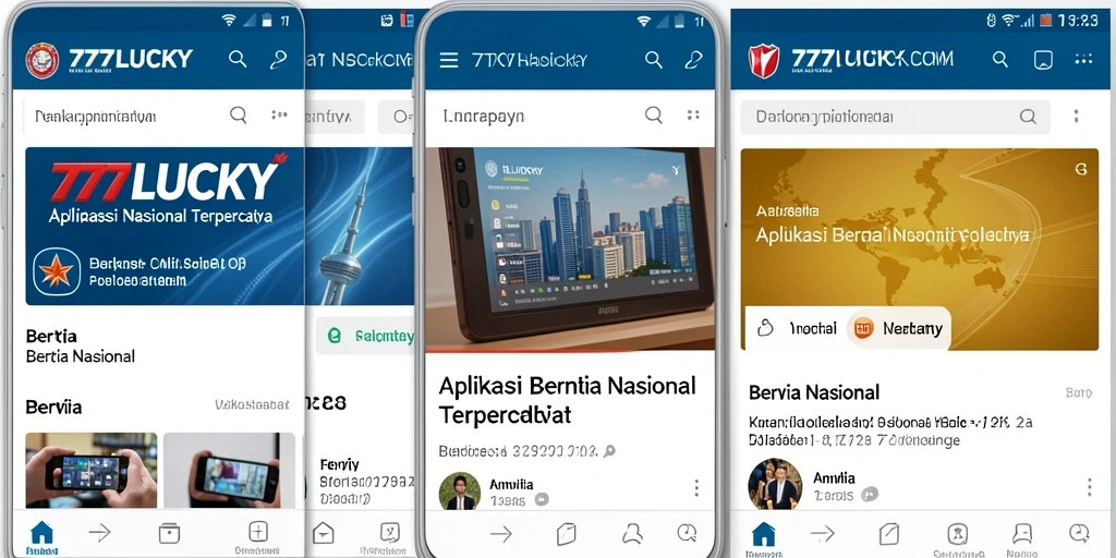 Tampilan antarmuka aplikasi 777LUCKY untuk berita nasional.
