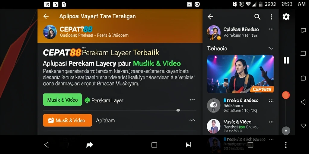 Tampilan antarmuka aplikasi Perekam Layar CEPAT88 yang sederhana dan efektif.