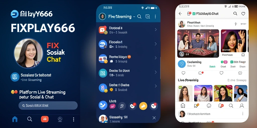 Tampilan antarmuka aplikasi Live Streaming FIXPLAY666 yang menarik dan fungsional.