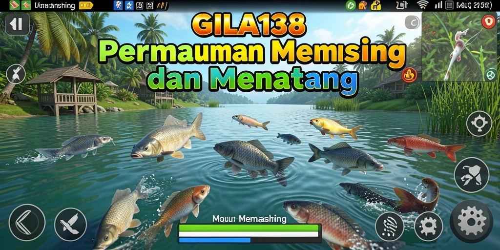 Tampilan antarmuka game GILA138 yang menarik saat memancing.
