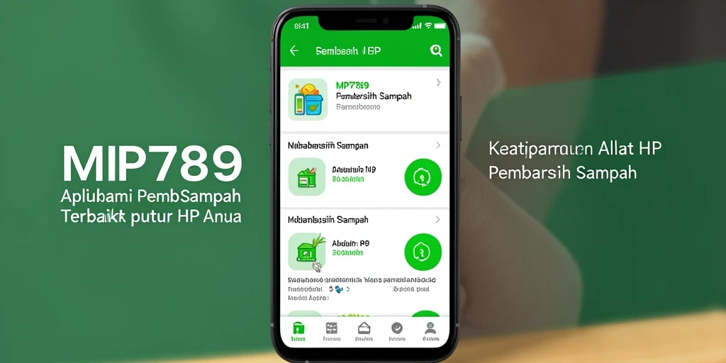 Tampilan antarmuka pengguna MVP789 saat membersihkan sampah.