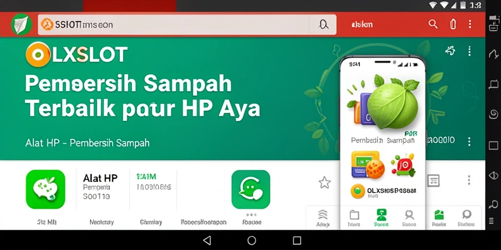 Screenshot utama OLXSLOT menampilkan antarmuka sederhana Pembersih Sampah.