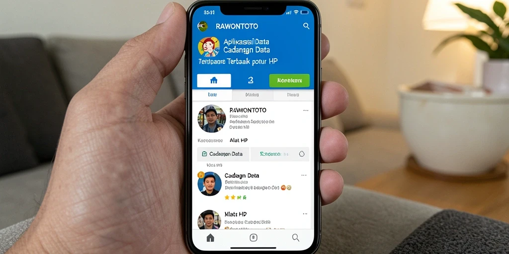 Antarmuka RAWONTOTO yang intuitif untuk cadangan data.