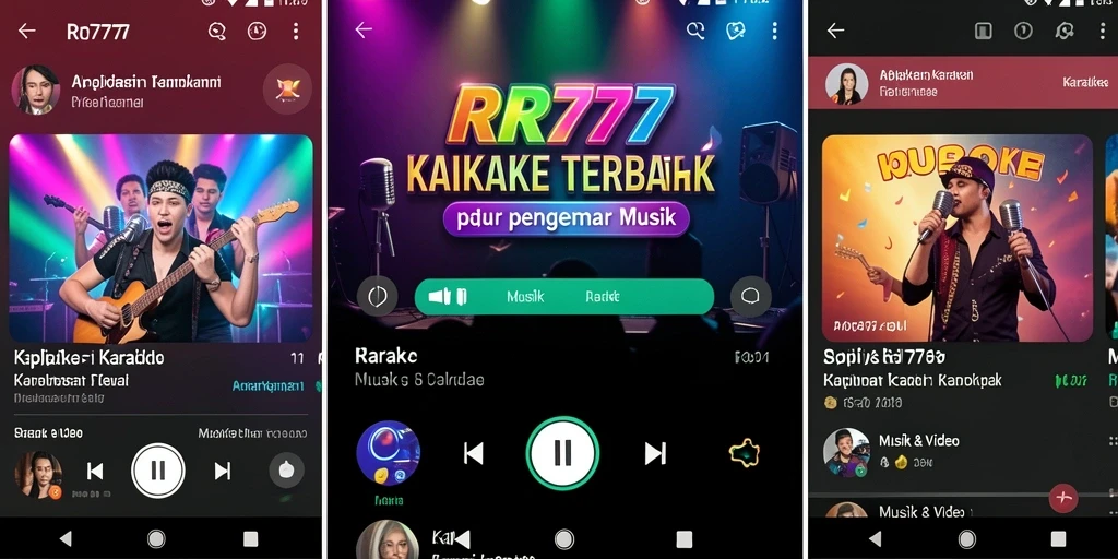 Tampilan antarmuka aplikasi Karaoke yang menarik dan mudah digunakan.