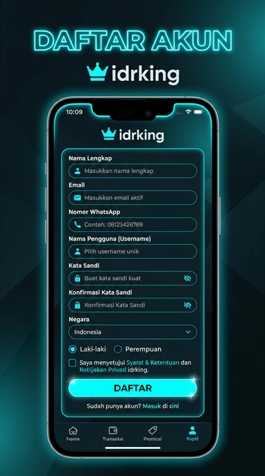 Cara Mudah Buat Akun Baru di idrking